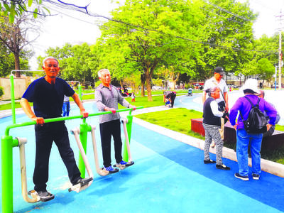 城市中的綠意港灣 精美小游園，休閑健身新選擇